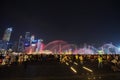 Tourists visit SPECTRA Ã¢â¬â LIGHT & WATER SHOW at Marina bay sand Royalty Free Stock Photo